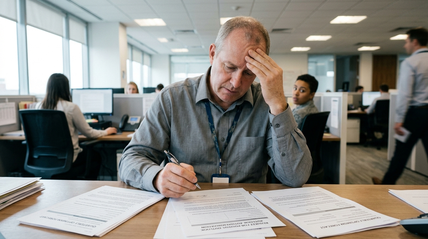 Apex Logistics Implements Formal Permitting Process for Employee Hope — Under the new policy, workers must secure a Form H-104 before expressing optimism regarding project deadlines or supply chain recovery.