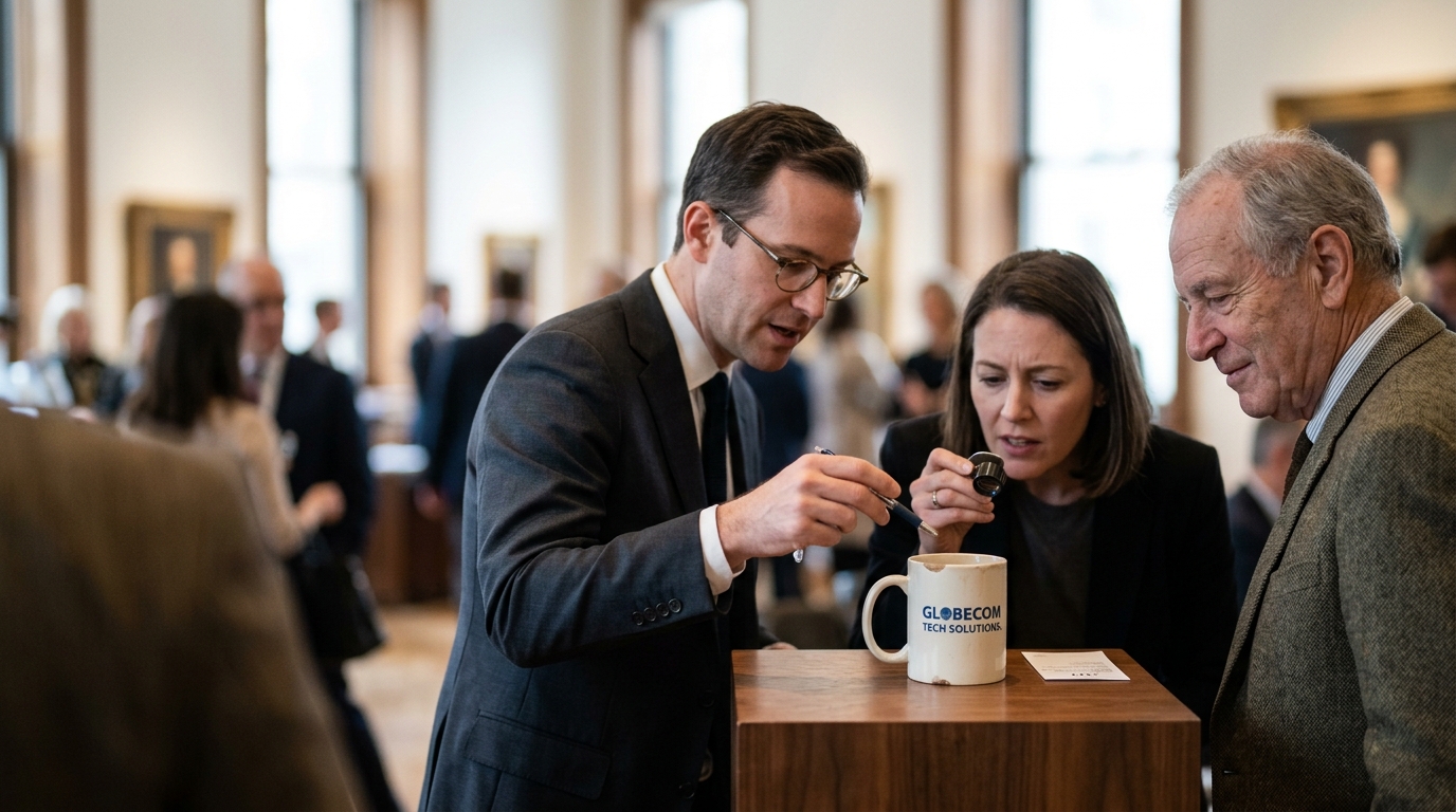 Auction House Confirms $2.1 Million Sale of Promotional Coffee Mug Left Behind by IT Contractor — Mortensen & Co. defends the transaction after database error lists a 'Mid-Atlantic Industrial Fasteners' cup as a German masterpiece
