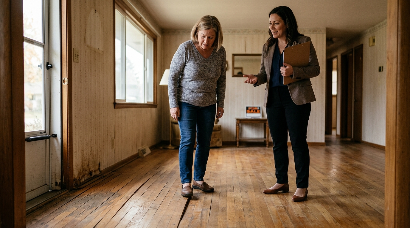 Beaverton Real Estate Listing Rebrands Sagging Foundation as 'Dynamic Kinetic Flooring' — A $1.35 million duplex offers prospective buyers an "active dialogue with gravity" and "decentralized thermal zones."