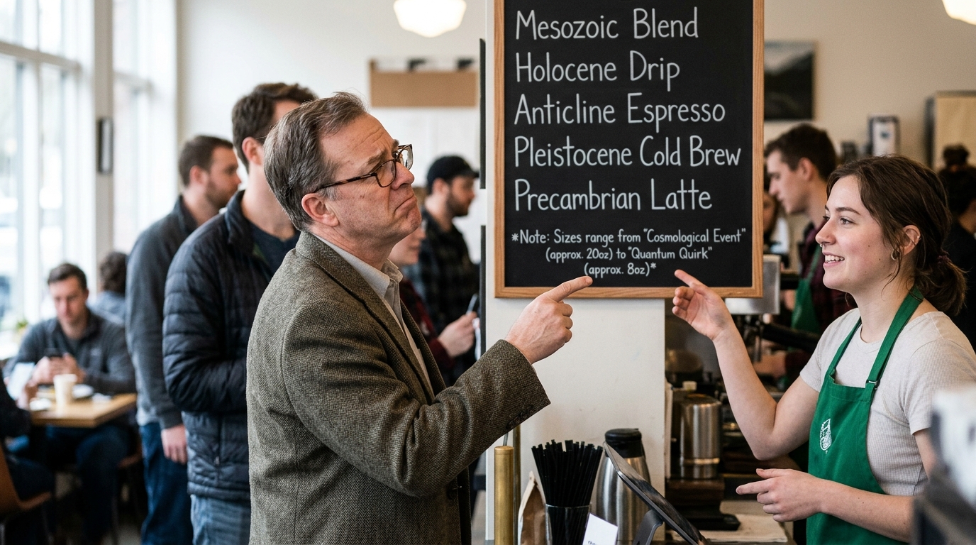 Aethelgard Coffee Roasters Eliminates 'Small' and 'Large' in Favor of Existential Classifications — Mid-Atlantic coffee chain requires patrons ordering 16-ounce cold brews to request 'The Heat Death of the Universe.'