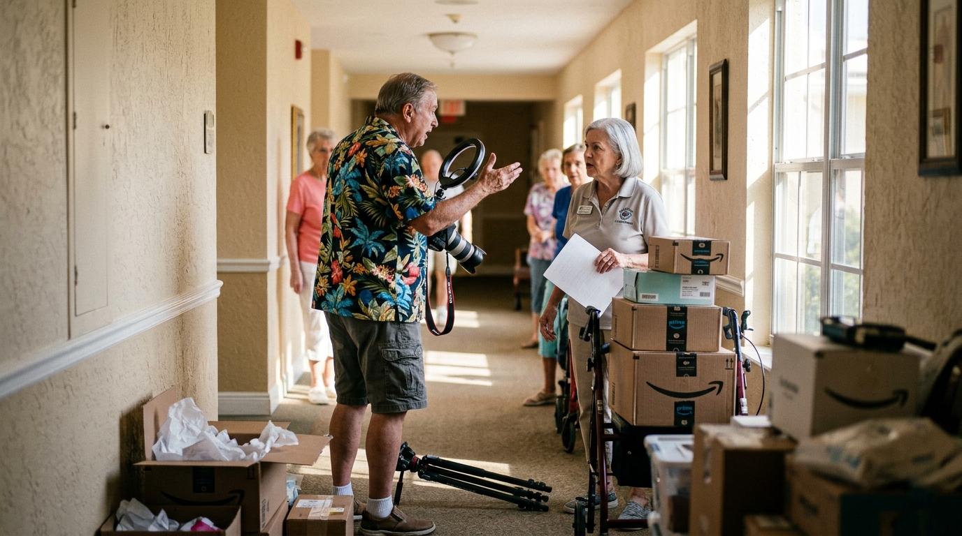 Florida Retirement Community Restricts Resident Influencer Activity in Common Areas — New 42-page code of conduct bans unapproved brand sponsorships during water aerobics and mandates permits for hallway tripod setups.