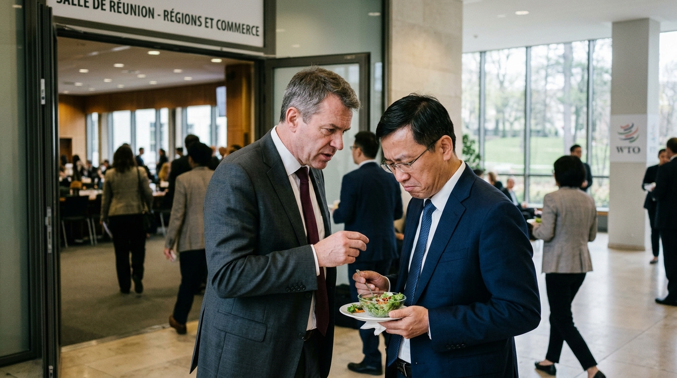 Geneva Trade Summit Collapses Over Geopolitical Neutrality of Salad Dressing — Delegates from forty nations walk out after failing to reach a consensus on the inclusion of non-certified feta cheese