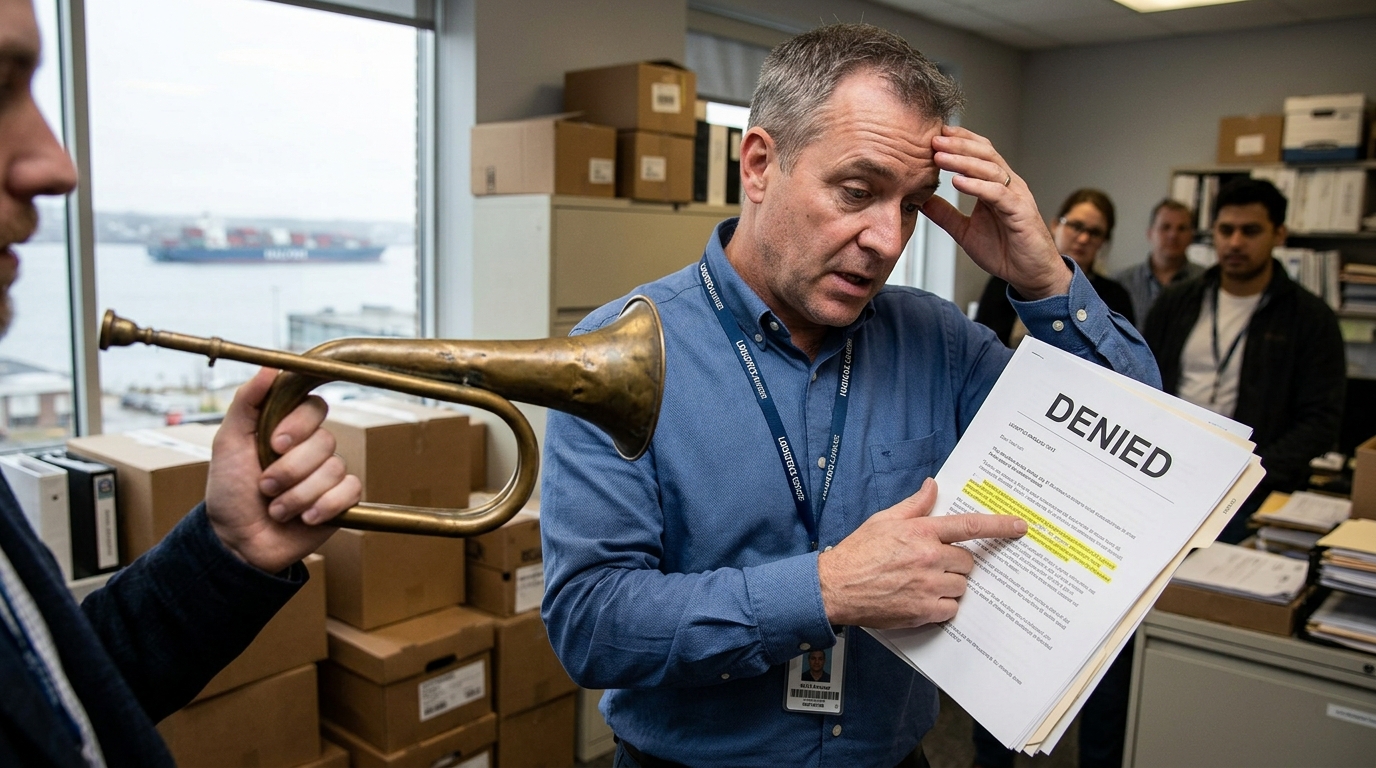 Sovereign & Provincial Denies $14M Flood Claim Over Lack of 19th-Century Brass Signaling Horn — A Canadian logistics firm's state-of-the-art automated warehouse was denied coverage under an active 1847 maritime charter.