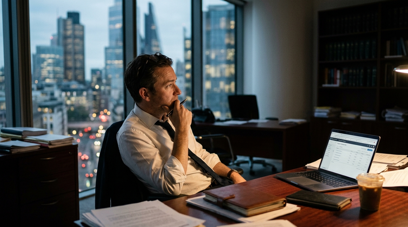 Corporate Law Firm Introduces 'Cognitive Billable Units' to Charge Clients for Thinking Time — Attorneys at Sterling, Vance & Holgate must now log flashes of inspiration that occur during showers, commutes, and family dinners.