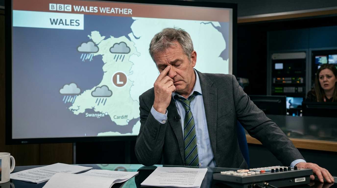 Welsh Broadcaster Placed on Probation After Delivering Drizzle Forecast With 'Unconstructive Sigh' — The regulatory body ruled that meteorologist Gareth Vance’s vocal cadence during a 10-day rain forecast violated regional standards for civic morale.