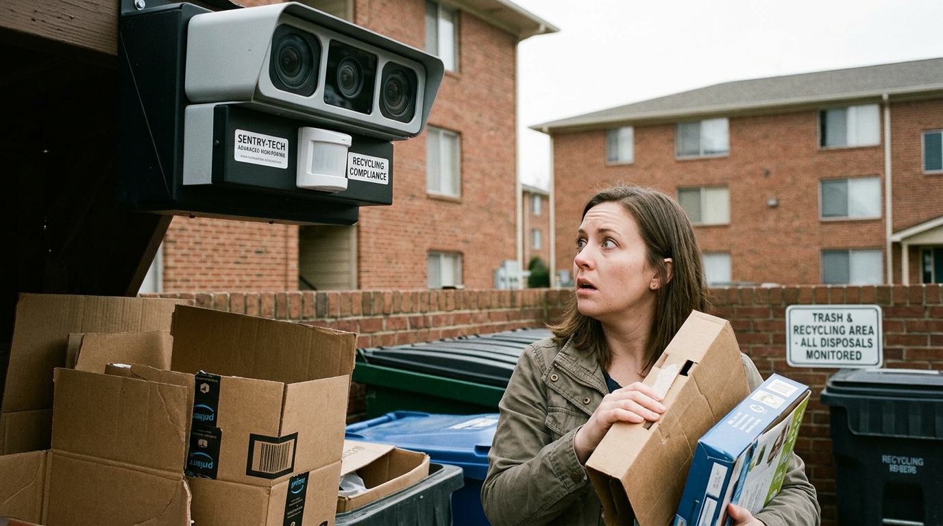 Stamford Apartment Complex Installs Military-Grade Threat Detection System to Enforce Cardboard Recycling Rules — Management at The Meridian claims the thermal imaging and AI gait-analysis sensors have reduced unflattened Amazon boxes by 87 percent.