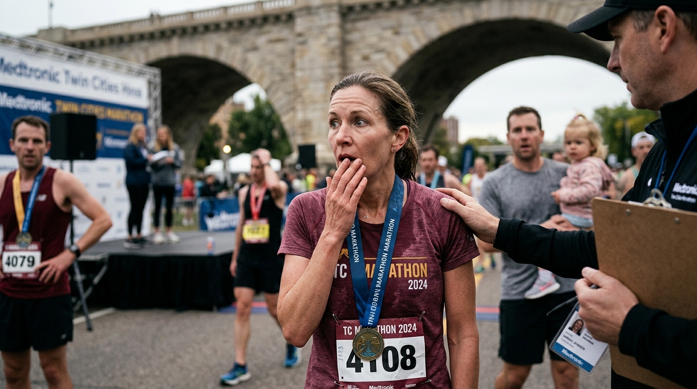 Twin Cities Marathon Winner Declared After Top 3,000 Runners Disqualified for Bib Pin Angles — Event officials cite a strict municipal safety ordinance requiring race numbers to be aligned precisely parallel to the runner’s collarbone.